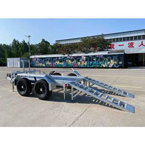 Remorque de transport robuste à double essieu galvanisée à chaud Machines agricoles Outil <span class=keywords><strong>Véhicule</strong></span> Remorques utilitaires à plat - Product Image 5
