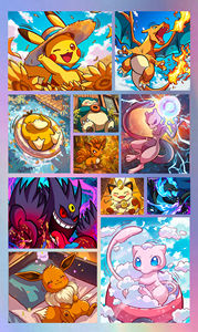 DM Wholesale Pokemond <span class=keywords><strong>Aimant</strong></span> de réfrigérateur en acrylique avec sable mouvant liquide et paillettes flottantes, bloc décoratif 3D monstre d'anime, cadeau - Product Image 3