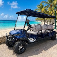 Carrito de Golf Eléctrico de 6 Plazas para Hotel o Resort, 80-100 km de Autonomía, Homologado para Calle, Tracción Trasera, Suspensión MacPherson, OEM ODM