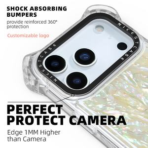Étui de téléphone personnalisable pour femmes, tendance et protecteur, en nacre de coquillage, pour iPhone 17 16 15 Pro Max Air Series - Product Image 4