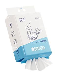 Toallitas desechables para pies Gu Niu, paquete colgante de 150 hojas, limpieza engrosada para uso doméstico - Product Image 1