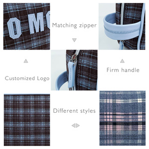 Bolsas <span class=keywords><strong>de</strong></span> Maquillaje y Cosméticas - Para Mujeres, Suave Terry, Bordado, Fluffi Teddy Peluche, Rosa, Cerezas, Logo Personalizado - Product Image 3