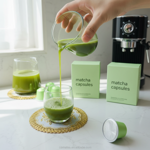 Capsules <span class=keywords><strong>de</strong></span> café matcha écologiques, mélange <span class=keywords><strong>de</strong></span> poudre cérémonielle en aluminium pour machines à expresso, régime végétalien <span class=keywords><strong>sans</strong></span> gluten - Product Image 3