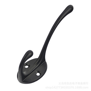 Black Antique Style Single <b>Wall</b> <b>Hook</b> 90mm Zinc Alloy Coat <b>Hook</b> For Indoor Use - Product Image 4