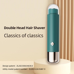 Painless Mini <b>Epilator</b> Rechargeable Shaver Trimmer Double Head Mini Electric Shaver Hair Removal - Product Image 3