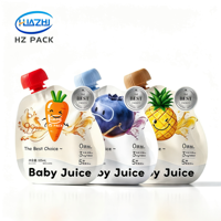Op maat bedrukte aluminium gelamineerde gevormde spuitzak 150ml 200ml voor baby sap fruit puree yoghurt smoothie melk drank squeeze