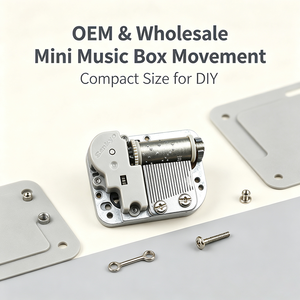 Mecanismo de Caja Musical Sankyo Mini de 18 Notas, Mecanismo Metálico de Manivela, Accesorios para Cajas de Joyería DIY, Melodías Personalizadas - Product Image 1