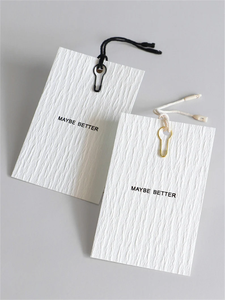 Luxury Custom Logo Clothing Tags, Swing Tags, Hang Tags with <b>Strings</b>, Dedicated Paper Hanging Tags for <b>T</b>-shirts and Jackets - Product Image 1