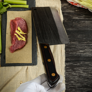 Cuchillo de carnicero chino de estilo antiguo tradicional serbio, herramienta de hoja gruesa, afilada, grande, hecha a mano - Product Image 3