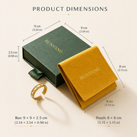 Ensemble d'emballage de bijoux noir personnalisé avec boîtes cadeaux et pochette à bouton-pression pour l'emballage de colliers, bagues et boucles d'oreilles