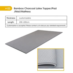 Custom Breathable Cooling Pure Rubber <strong>Mattress</strong> Sleep <strong>Bed</strong> Pad Hypoallergenic Mat Orthopedic Natural Latex Bamboo <strong>Mattress</strong> <strong>Toppers</strong> - Product Image 2