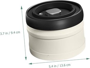 Conteneur de stockage de grains de café en acier inoxydable avec conception sous vide, utilisation en cuisine, 8 compartiments, étanche et écologique - Product Image 3