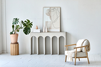 Meubles de salon minimaliste wabi sabi home art déco console de table moderne en béton japandi