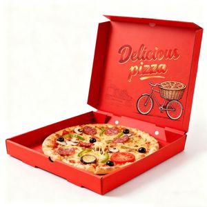Cajas de pizza corrugadas biodegradables impresas personalizadas al por mayor, tamaños de 8 a 14 pulgadas, diseño exterior personalizable - Product Image 6