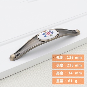 <b>Ceramic</b> Zinc Alloy Pull Handle Single-Hole Contemporary Design Easy Installation for Kitchen Cabinets Dresser Wardrobe Drawer - Product Image 5