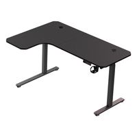 Bureau d'angle en L AOR L1, vente en gros d'usine, nouveau bureau de jeu PC RGB en métal et bois
