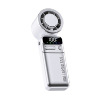 Nouveau ventilateur portable transfrontalier ultra-puissant, pliable, à suspendre au cou, avec compresse de glace rafraîchissante, haute vitesse, USB, batterie 4000-6000mAh