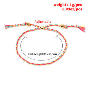 Vòng tay hạt vàng kiểu Mỹ châu Âu mới dành cho nữ, trang sức chỉ nhiều màu dệt tay bán chạy nhất trên Amazon, quà tặng hình con bướm - Product Image 4