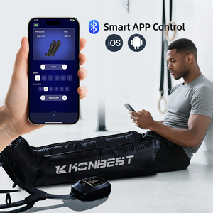 Pompa Terapi Kompresi Udara untuk Kaki yang Dapat Diisi Ulang dengan Layar Sentuh LCD, Mesin Pijat Presoterapi untuk Pemulihan Kaki - Product Image 1