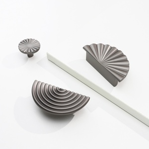 European Semi-circular Zinc Alloy Handle Upper Cabinet <strong>Door</strong> Handle Drawer Cabinet Wardrobe <strong>Door</strong> Fan-shaped <strong>Knobs</strong> - Product Image 5