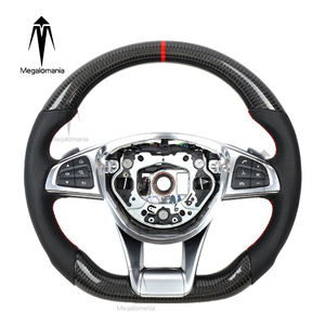 Volante in Fibra di Carbonio per Benz C200 <span class=keywords><strong>C180</strong></span> C63 C300 808 W204 W205 SLK GLK GLC GLE 2015-2018 - Product Image 1