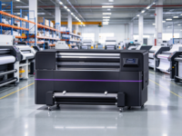 Printer Bendera Dua Sisi Satu Kali Cetak 1.3m Printer Tekstil Sublimasi Platform Ganda untuk Kain Backlit Bendera Latar Belakang Pameran