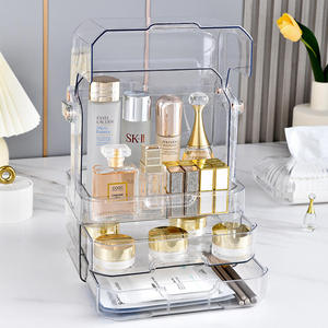 Organisateur de bureau moderne et luxueux, design classique, boîte de rangement transparente pour maquillage, boîte de rangement pour cosmétiques - Product Image 2