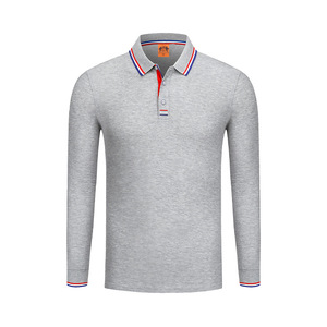 Camisa Polo Azul Rey de Manga Larga, Cuello Camisero, Tejido de Algodón, Uniforme de Trabajo para Hombre, Camisa Cultural para Instituciones Educativas - Product Image 4