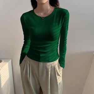 Vêtements de mode respirants respectueux de la peau avec logo personnalisé 2025 Crop Top Y2k à manches longues pour femmes - Product Image 6