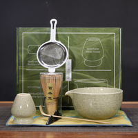 Geling – Ensemble de bols à matcha en céramique, design Japandi, écologique, tendance 2025, avec accessoires personnalisés et cuillère, coffret cadeau – Vente chaude