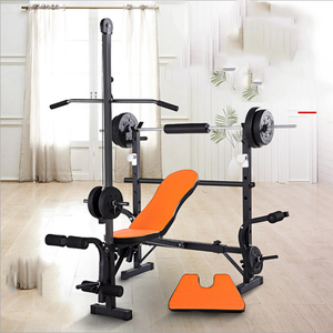 Attrezzatura multifunzione per il Fitness domestico in acciaio per Trainer in metallo per sollevamento pesi e bilanciere Squat Rack panca con manubrio - Product Image 2