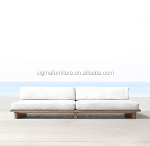 طقم أرائك للحدائق للبيع من الشرفة ومنصات متدئلة 90 "أريكة من خشب الساج - Product Image 2