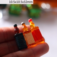 Accessoires pour maison de poupée, modèle miniature, jouet de simulation, mini bouteille de vin pour poupées et décoration de maison de poupée