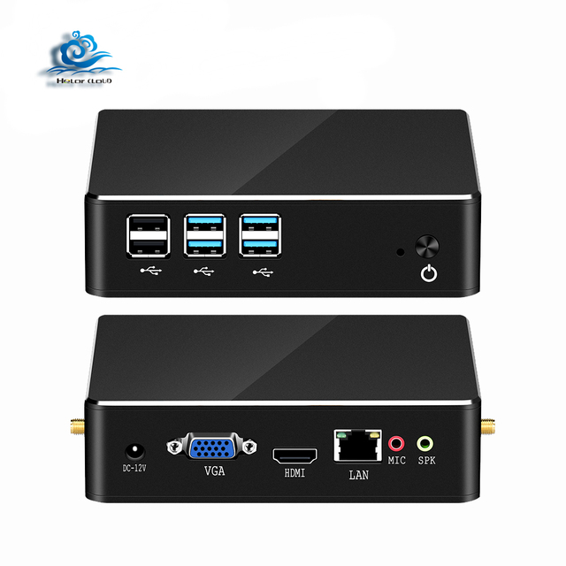HLY Computer I5 7267U 4200Y 4GB RAM 120GB SSD VGA WiFi Office Use Small Tower Desktop Computer I3 I7 Mini PC for Win10