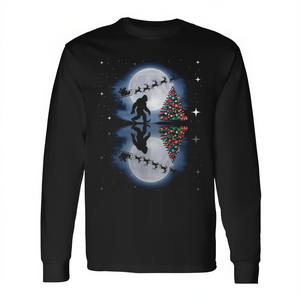 T-shirt à manches longues Bigfoot Christmas Santa Sleigh Reindeer - Product Image 2