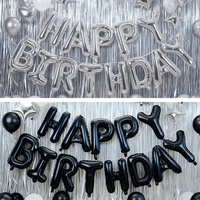 Lot de ballons en aluminium Mylar de 18 pouces pour fête d'anniversaire, lettres Joyeux Anniversaire, gonflables à l'hélium ou à l'air, décoration de fête, vente en gros Chine
