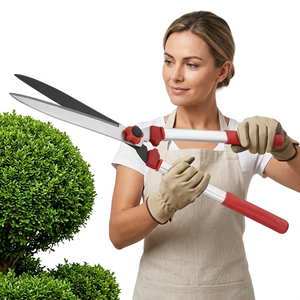 JAYA MATA JM837 24in Hedge <b>Shears</b> High Carbon Steel Non Stick Blade Manual <b>Garden</b> Trimmer for Shrubs Bushes and Lawn Care - Product Image 1