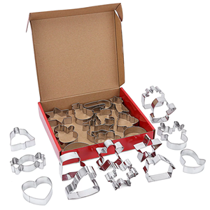 Ensemble de 24 <span class=keywords><strong>emporte</strong></span>-pièces en acier inoxydable de qualité alimentaire, écologiques, pour la pâtisserie, en forme de flocon de neige, pour chocolat de Noël - Product Image 5