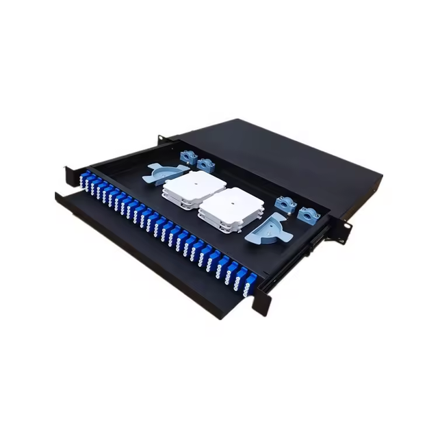YUANYI 2U RACK Mounted 19 Inch Fiber Optic Distribution Frame 24 48 Port Fiber Fusion Junction Cable Terminal Box ODF