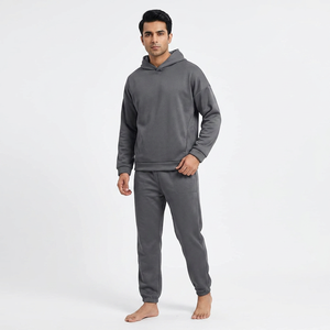 Conjunto Deportivo para Hombre, Sudadera con Hombros Caídos y Pantalones Deportivos, Logotipo Personalizado, Conjunto Deportivo Grueso para Hombre al por Mayor - Product Image 1