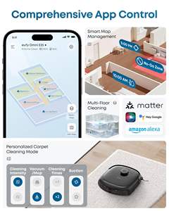 Aspirateur <span class=keywords><strong>robot</strong></span> intelligent Eufy Omni <span class=keywords><strong>E25</strong></span>, nettoyage humide/sec, électrique, à batterie, avec réservoir d'eau, contrôlé par application, pour la maison - Product Image 6