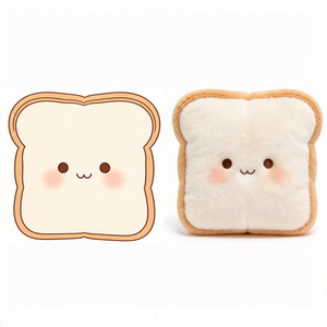 Wholesale Custom Plush Toy <b>Pillows</b> Throw Bread <b>Shaped</b> <b>Pillow</b> Soft Wholesale Custom Logo Plush Throw <b>Pillow</b> Toy Plush Bread Toys - Product Image 2