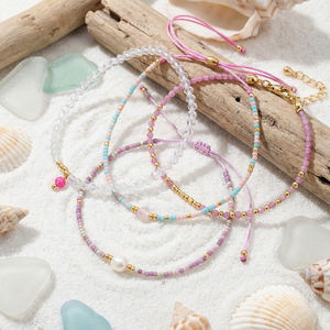 <span class=keywords><strong>Bracelet</strong></span> en perles de cristal plaqué or 18 carats Go2boho, <span class=keywords><strong>bracelet</strong></span> en corde réglable, ensembles de bijoux tendance, bracelets en pierre naturelle pour femmes - Product Image 3