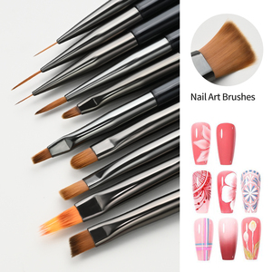 Lot de 10 pinceaux Kolinsky pour nail art – Stylo de peinture acrylique, gel UV, dégradé, dessin floral, manucure - Product Image 2