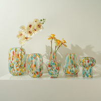 Vases à fleurs hydroponiques en verre coloré de Chine, série moderne vintage et simple, pour centres de table de mariage et décorations de bureau