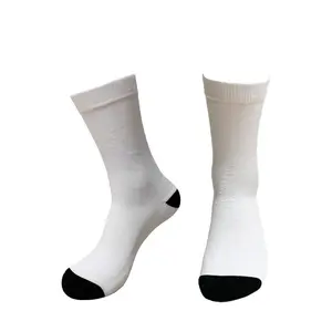Высокое качество, оптовая продажа, Заводские белые сублимационные короткие носки унисекс