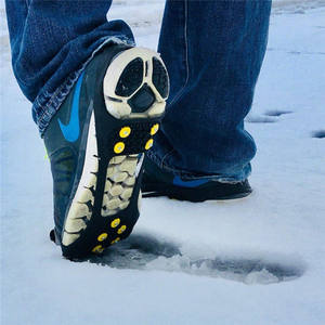 Es dan Salju Genggaman Cleat Lebih dari Sepatu/Boot Alas Karet Paku Anti Slip 10 Baja Crampon - Product Image 6