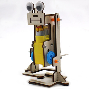 Petit robot marcheur 2 en 1 en bois, kit scientifique DIY pour enfants de 7 à 9 ans, jouet éducatif STEM, assemblage manuel, forme de dessin animé - Product Image 4