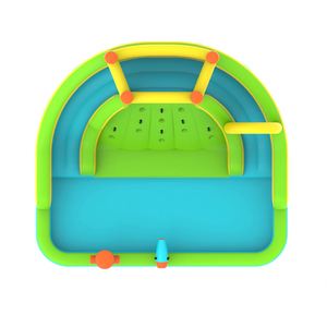 Parc de jeux gonflables avec château trampoline à double piscine et toboggans aquatiques élastiques pour enfants - Product Image 3