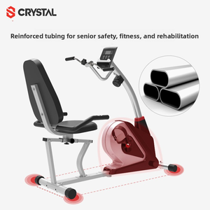 <span class=keywords><strong>Bicicleta</strong></span> Estática de Cristal para Rehabilitación de Ancianos, Uso Doméstico y Familiar, con <span class=keywords><strong>Freno</strong></span> de Disco Magnético Silencioso, Reclinable, Capacidad de 150 kg - Product Image 5
